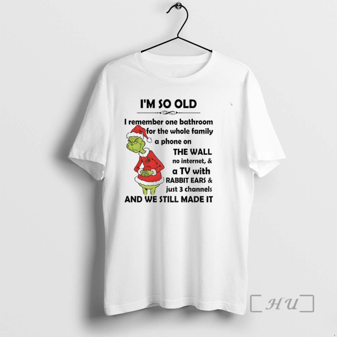 Trending Im So Old I Remember One Bathroom For The Whole Family A Phone On Shirt Hoodie Sweatshirt | PurePodTees.com