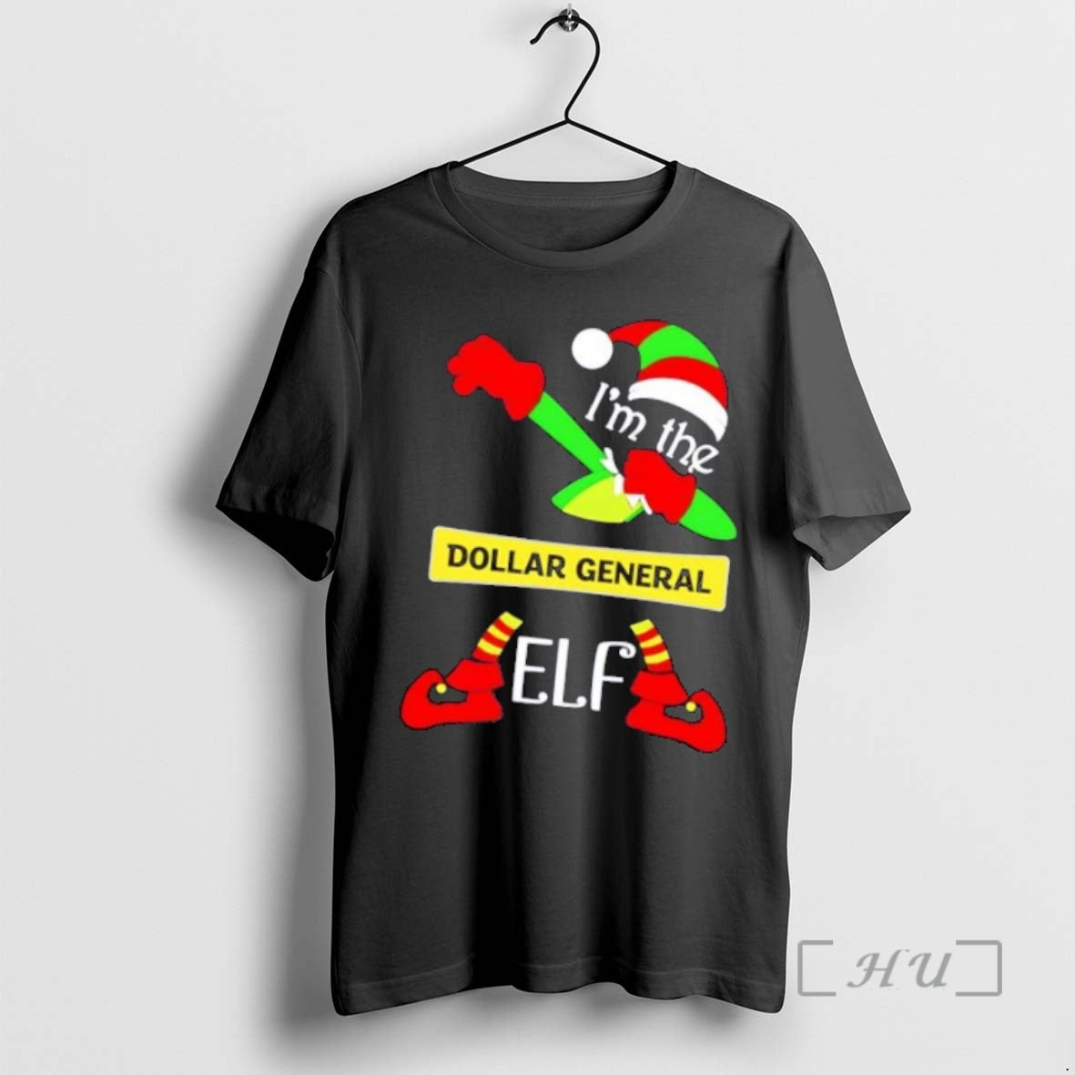 Trending Im The Dollar General Elf Dabbing Christmas Shirt Hoodie Sweatshirt | PurePodTees.com