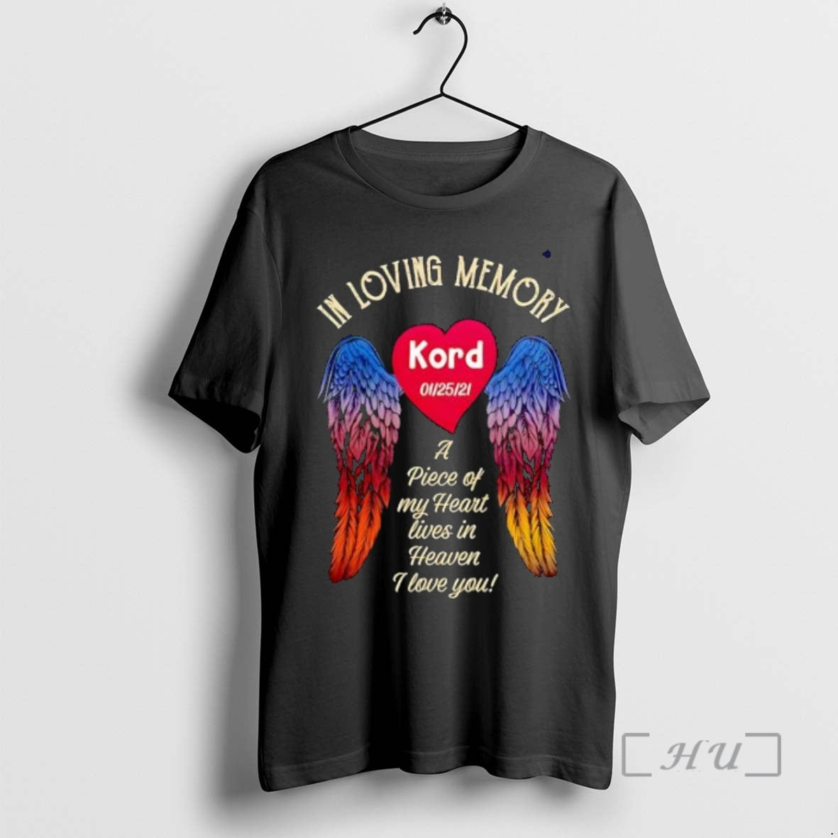 Trending In Loving Memory A Piece Of My Heart Lives In Heaven Premium T Shirts Hoodie Sweatshirt | PurePodTees.com