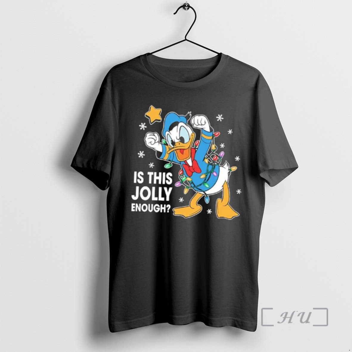 Trending Is This Jolly Enough Donald Duck Christmas Lights Shirt Hoodie Sweatshirt | PurePodTees.com