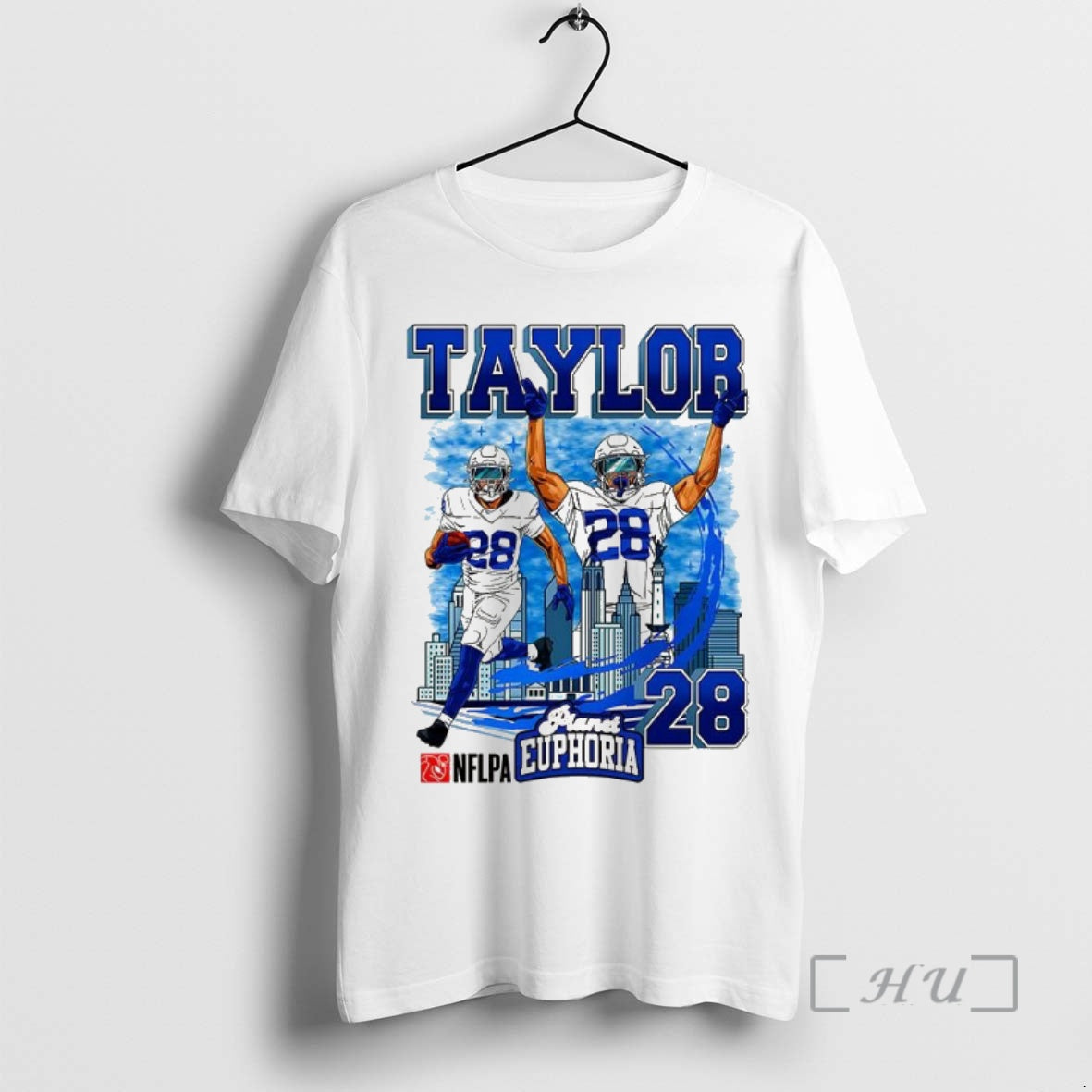 Trending Jonathan Taylor Indianapolis Colts Football Number 28 Skyline Cartoon Shirt Hoodie Sweatshirt | PurePodTees.com