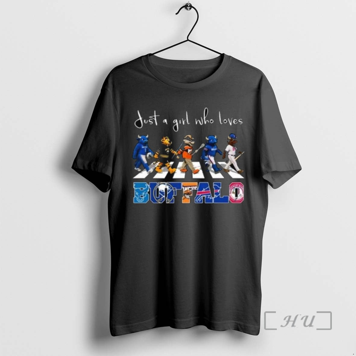 Trending Just A Girl Who Loves Mascot Buffalo City Sports All Team 2025 Long Sleve Shirt Hoodie Sweatshirt | PurePodTees.com