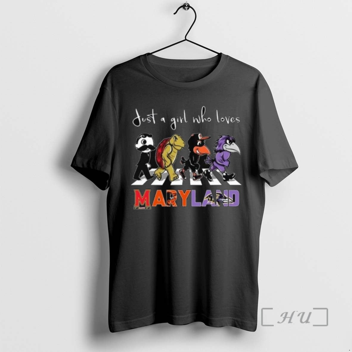 Trending Just A Girl Who Loves Mascot Maryland City Sports All Team 2025 Long Sleve Shirt Hoodie Sweatshirt | PurePodTees.com