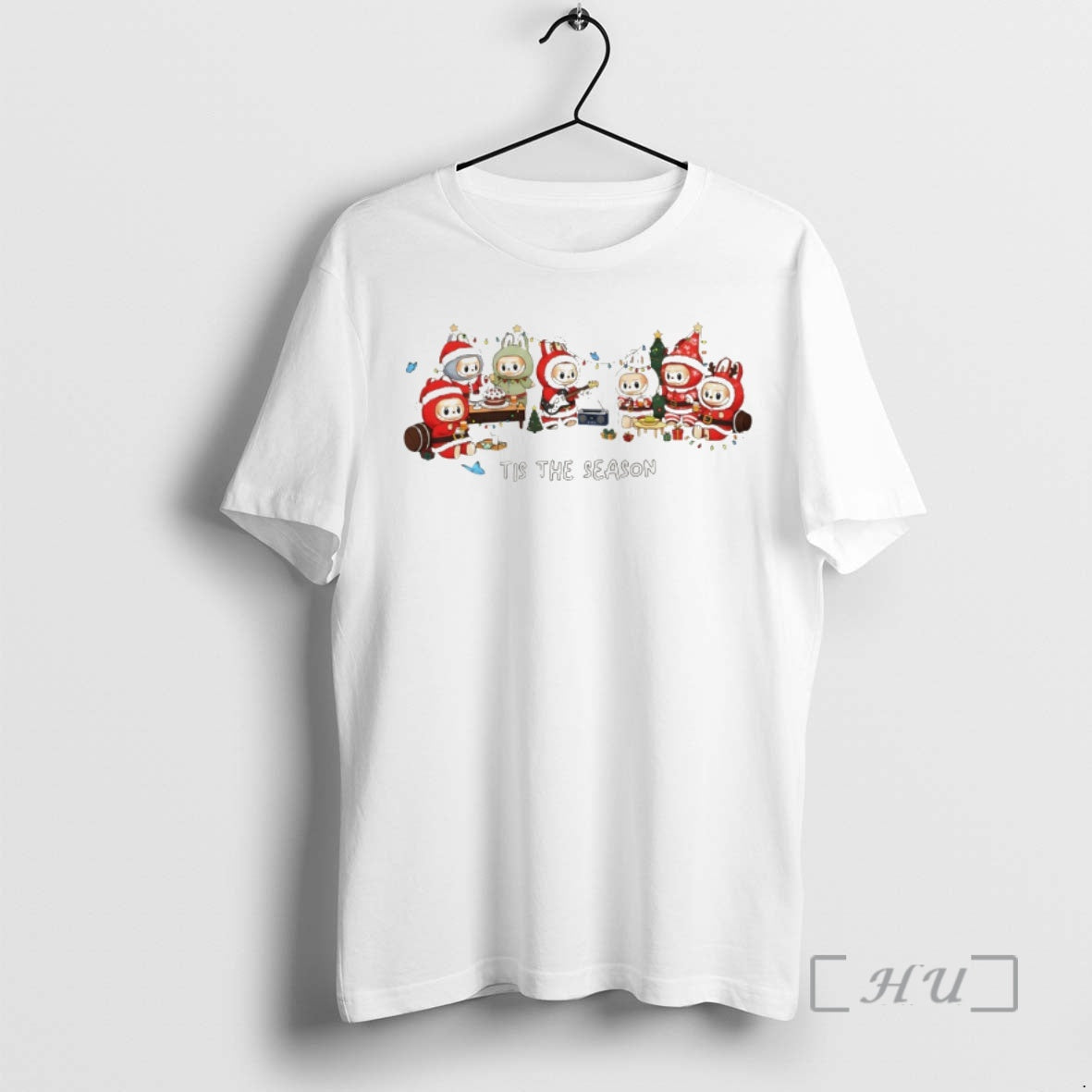 Trending Labubu Tis The Season Cute Monster Holiday Shirt Hoodie Sweatshirt | PurePodTees.com