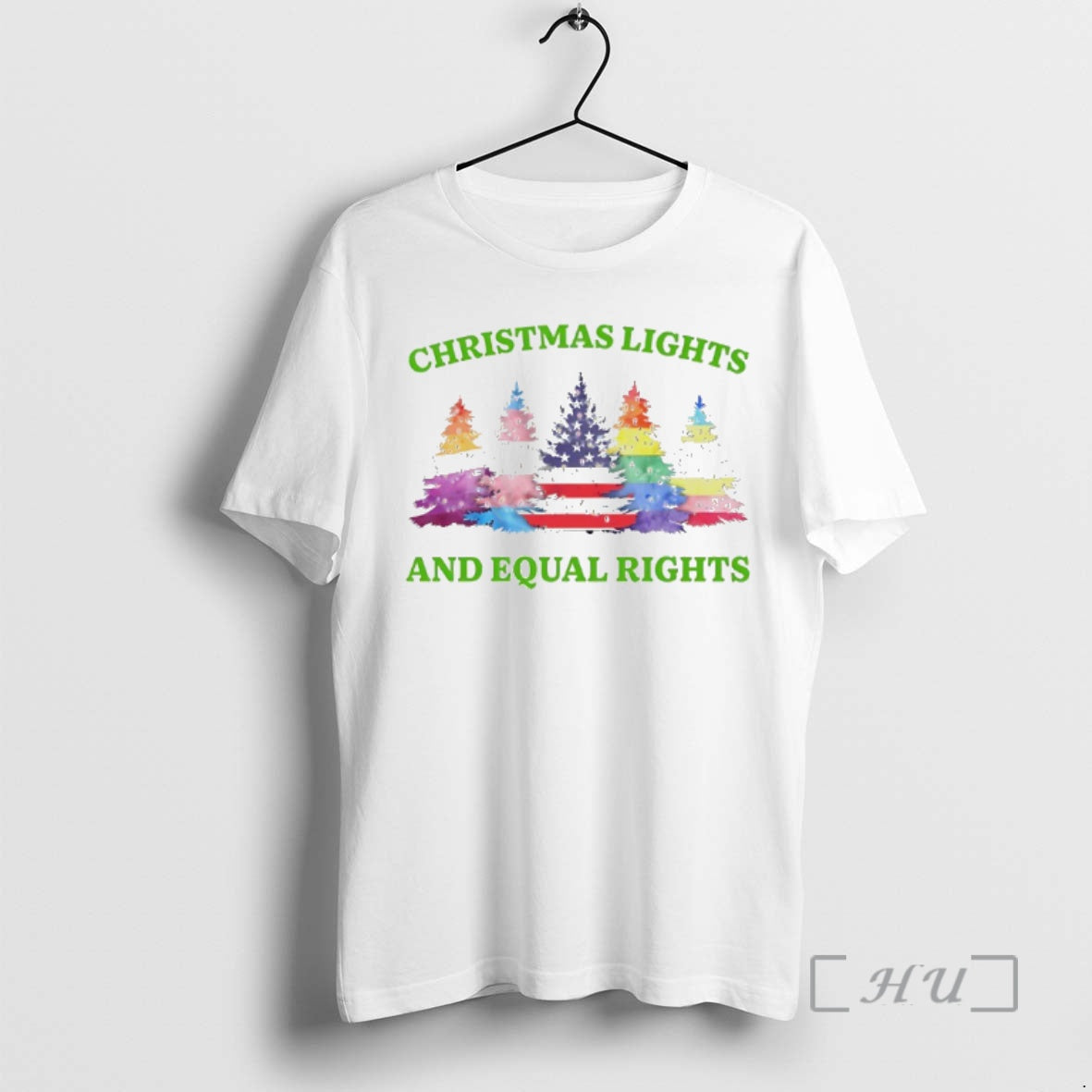 Trending Lights And Equal Rights Christmas Shirt Hoodie Sweatshirt | PurePodTees.com