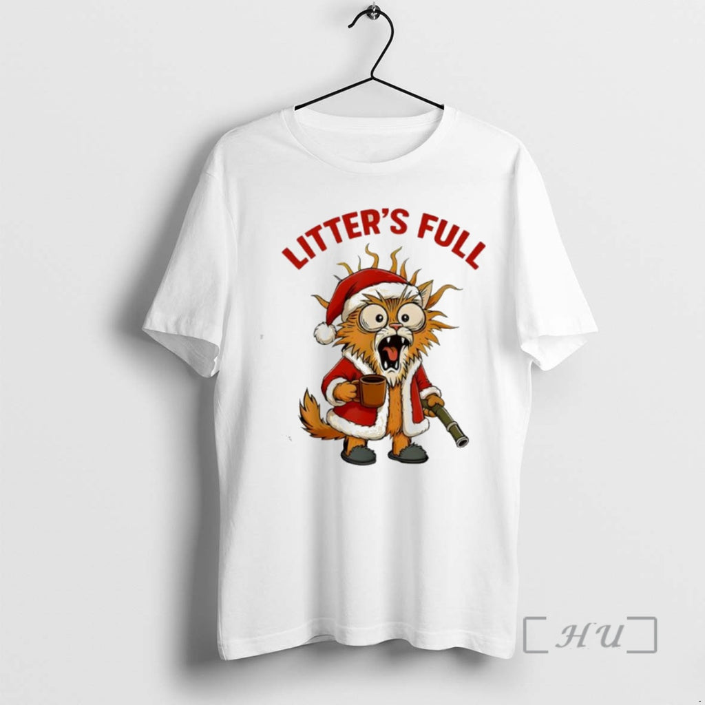 Trending Litters Full Santa Christmas Urgly Cat Shirt Hoodie Sweatshirt | PurePodTees.com