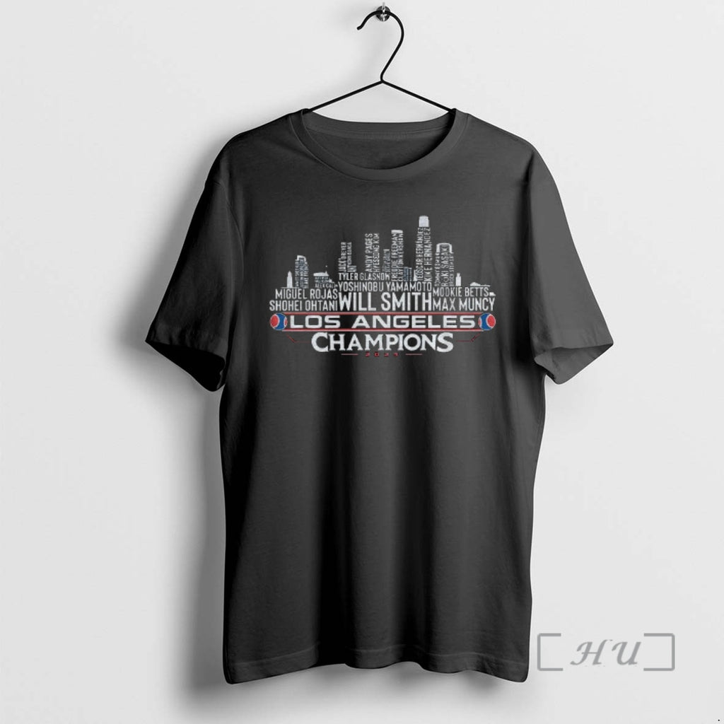 Trending Los Angeles Baseball World Champions Team Series 2025 La City Skyline Premium T Shirts Hoodie Sweatshirt