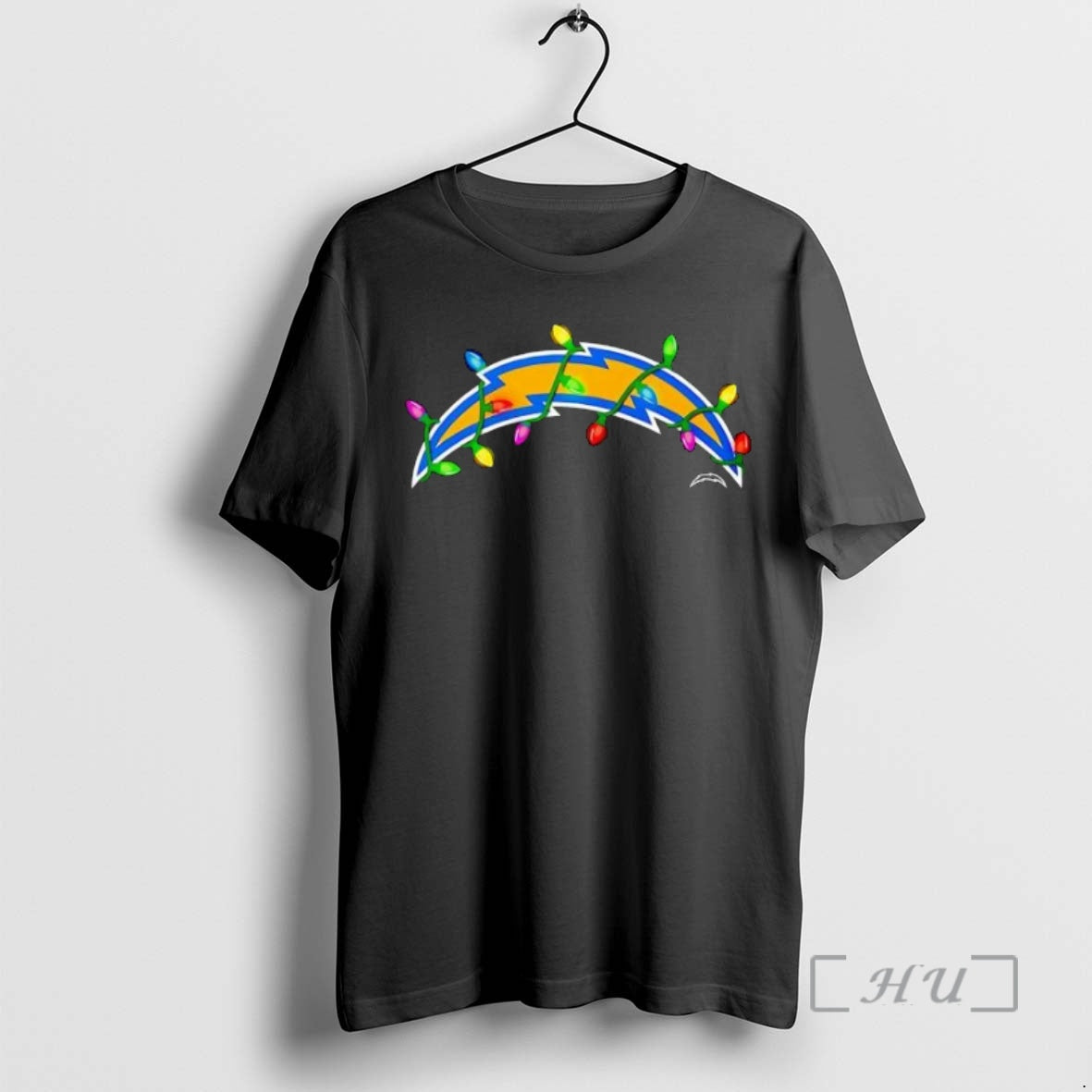 Trending Los Angeles Chargers Logo Holiday Lights Shirt Hoodie Sweatshirt | PurePodTees.com