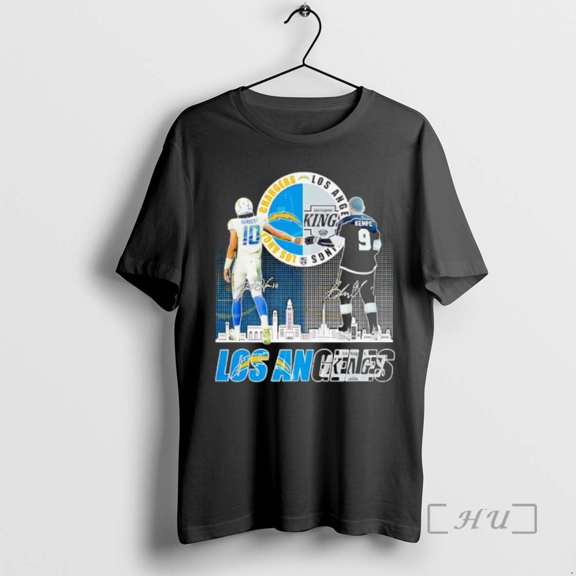 Trending Los Angeles Chargers X Los Angeles King Signature Shirt Hoodie Sweatshirt | PurePodTees.com