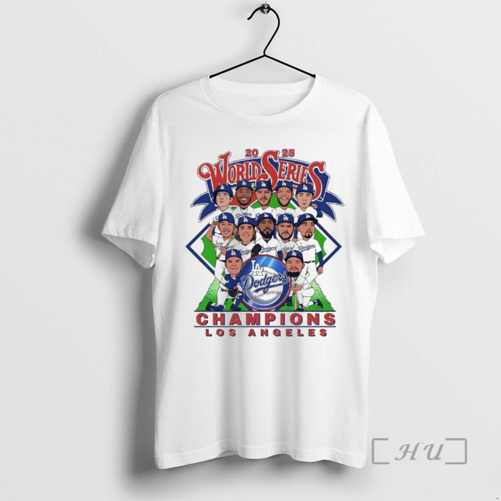 Trending Los Angeles Dodgers 2025 World Series Champions Players Signatures Shirt Hoodie Sweatshirt | PurePodTees.com