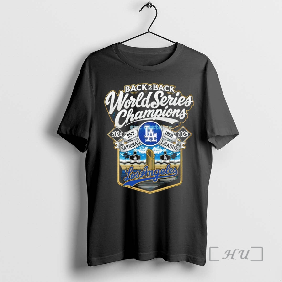 Trending Los Angeles Dodgers Back 2 Back World Series Champions Est 1958 National League 2024 Shirt Hoodie Sweatshirt