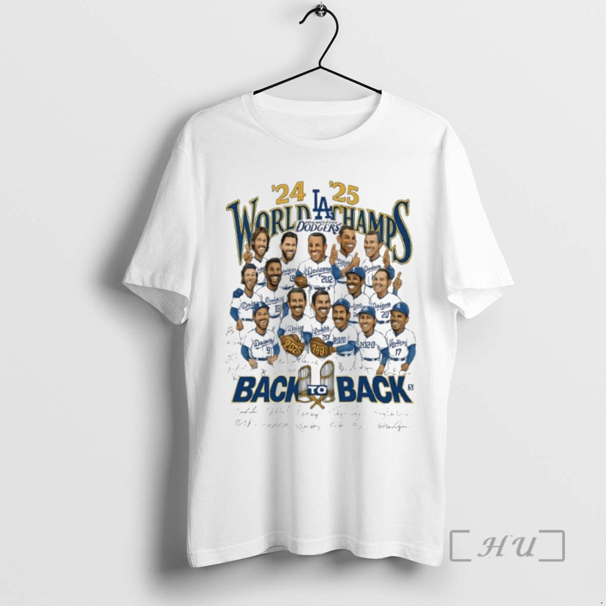 Trending Los Angeles Dodgers Legends Back To Back 24 25 World Series Champions Signature Premium Shirt Hoodie Sweatshirt