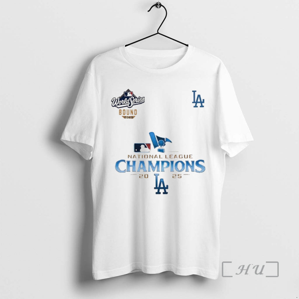 Trending Los Angeles Dodgers Mlb Baseball World Series 2025 National League Champions Logo Premium Shirt Hoodie Sweatshirt