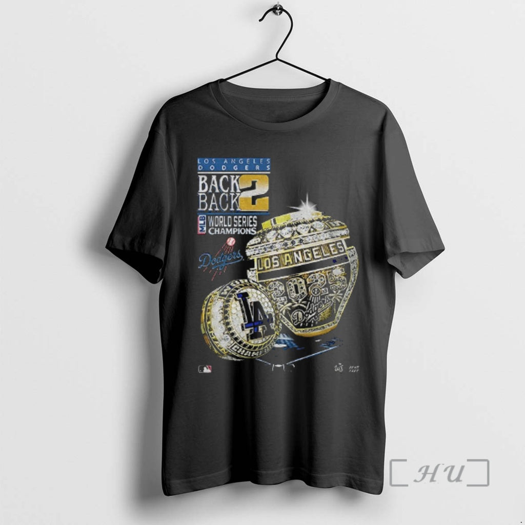 Trending Los Angeles Dodgers Rings Back 2 Back World Series Champions Logo 2025 Premium Shirt Hoodie Sweatshirt