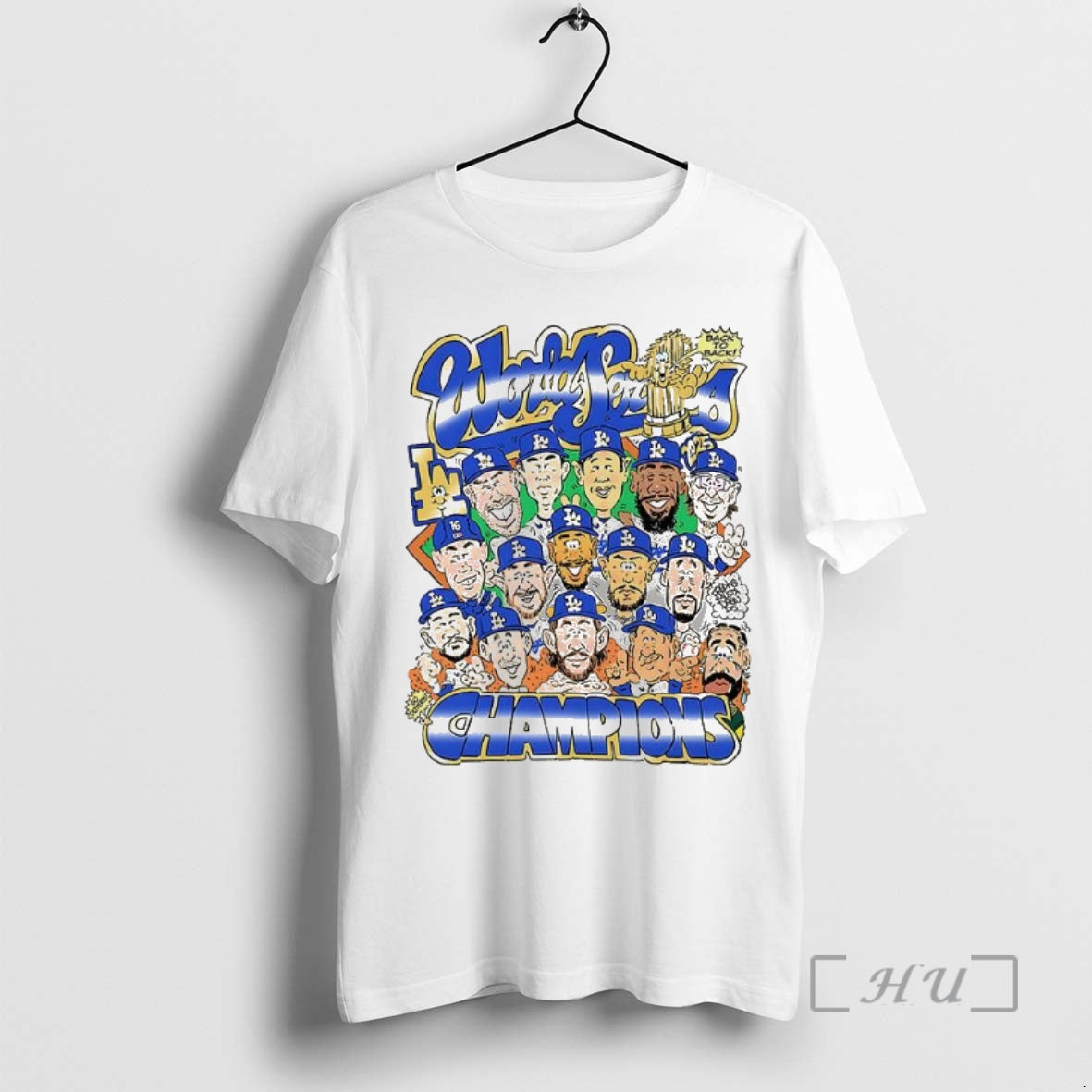 Trending Los Angeles Dodgers World Series Back To Back Champions 2025 Player Cartoon Premium Shirt Hoodie Sweatshirt
