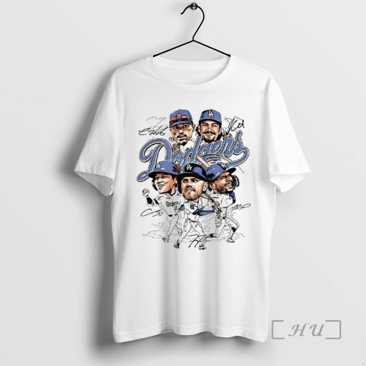 Trending Los Angeles Dodgers Big Five Baseball Players Mlb Champions 1955 2025 Signatures Vintage Premium Shirt Hoodie...