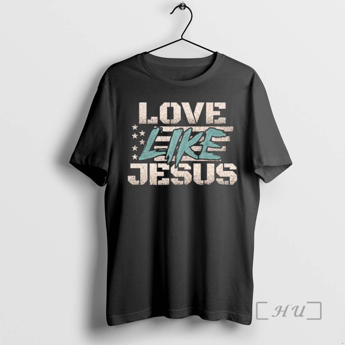 Trending Love Like Jesus Usa Flag Retro Ornaments Shirt Hoodie Sweatshirt | PurePodTees.com