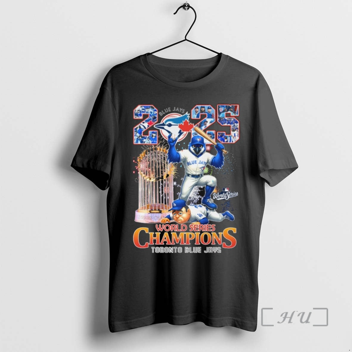 Trending Mlb 2025 World Series Champions Toronto Blue Jays Vs La Dodgers Mascot Premium Shirt Hoodie Sweatshirt