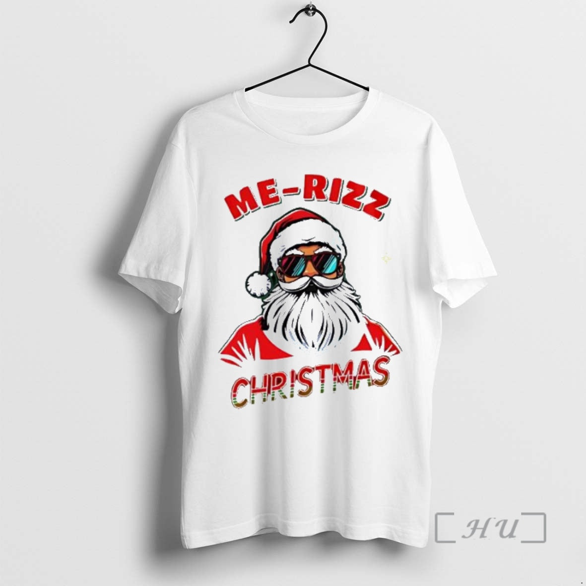 Trending Me Rizz Santa Christmas Ornaments White Shirt Hoodie Sweatshirt | PurePodTees.com