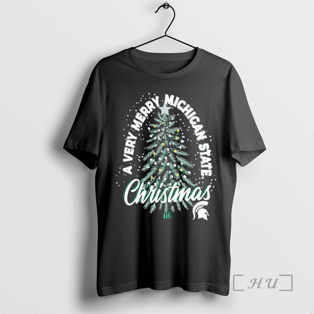 Trending Michigan State Spartans A Very Merry Michigan State Christmas Shirt Hoodie Sweatshirt | PurePodTees.com