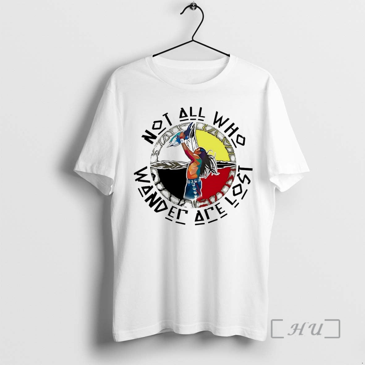 Trending Native American Not All Who Wander Are Lost Shirt Hoodie Sweatshirt | PurePodTees.com