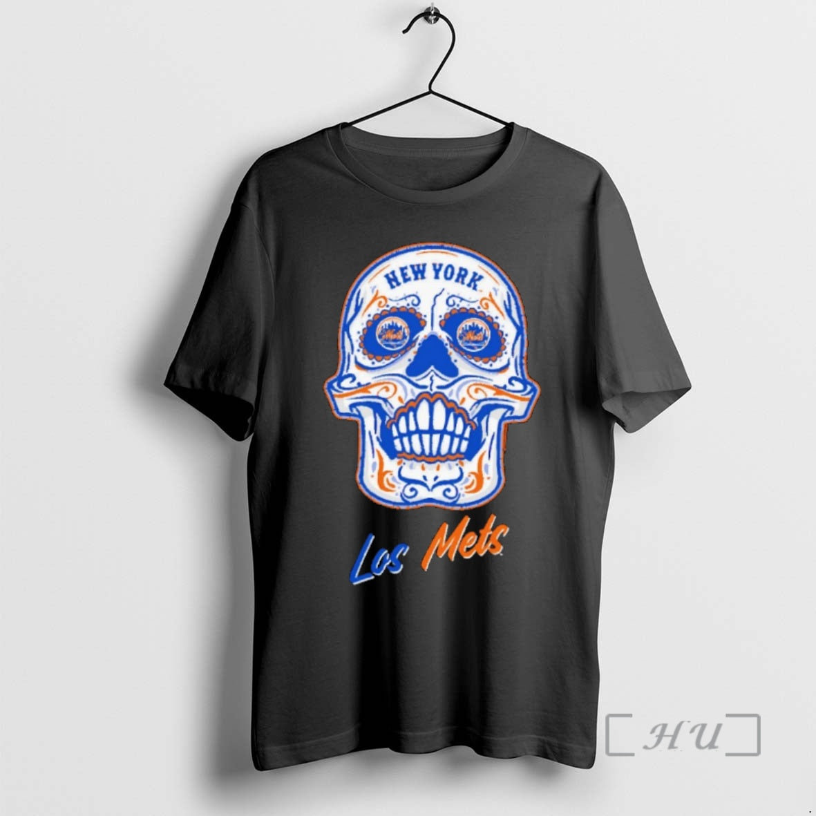 Trending New York Mets Sugar Skull Boxy Shirt Hoodie Sweatshirt | PurePodTees.com