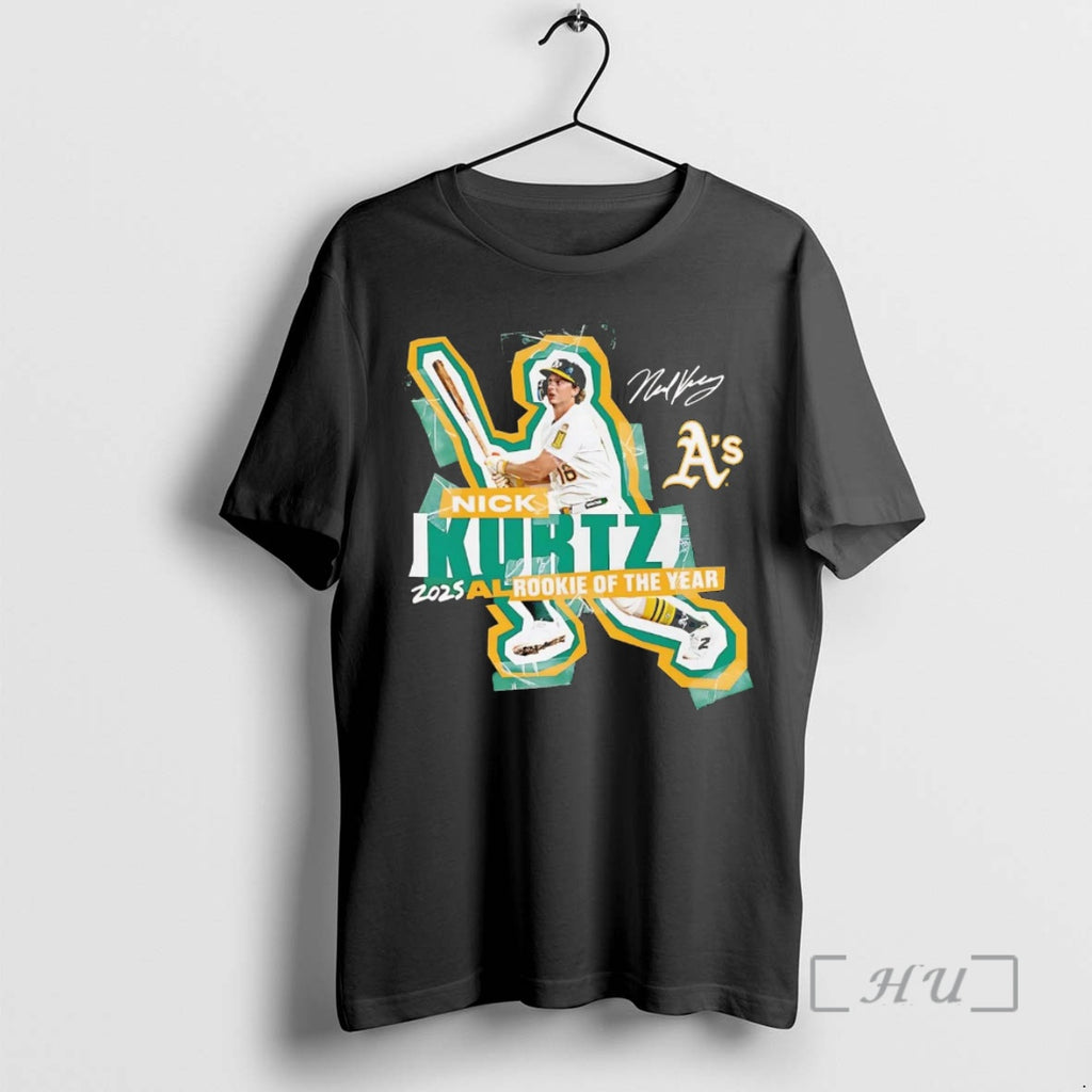Trending Nick Kurtz American League Rookie Of The Year 2025 Oakland Athletics Premium T Shirts Hoodie Sweatshirt