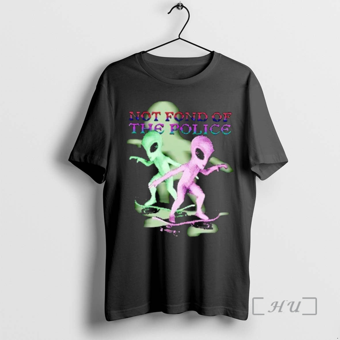 Trending Not Fond Of The Police Alien Shirt Hoodie Sweatshirt | PurePodTees.com