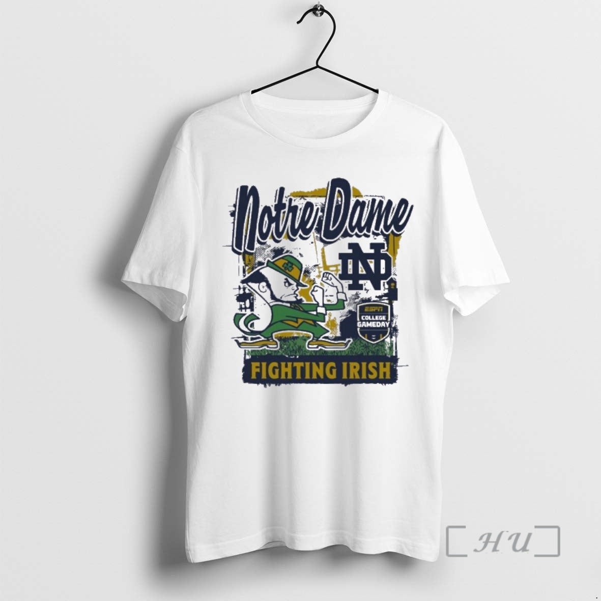 Trending Notre Dame Football 2025 College Gameday Mascot Runner Shirt Hoodie Sweatshirt | PurePodTees.com