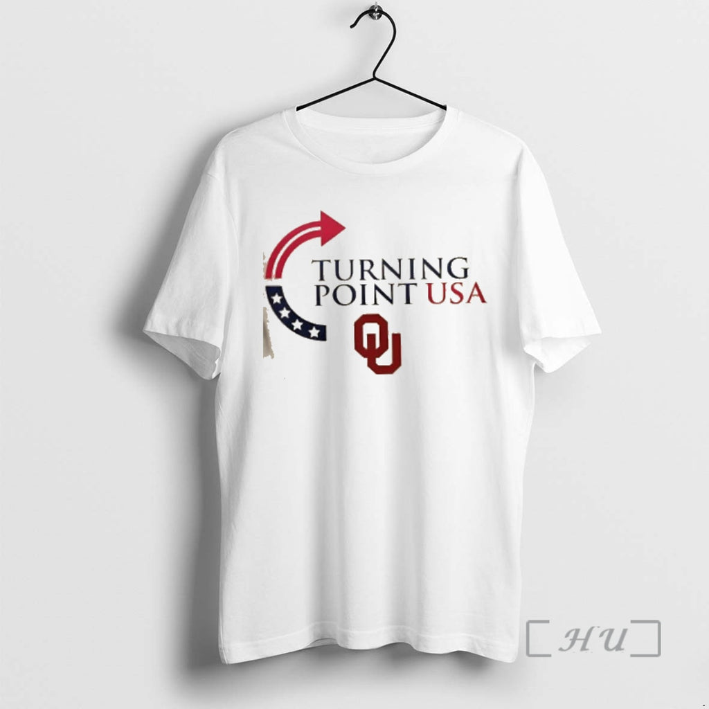 Trending Oklahoma Sooners X Freedom Turning Point Usa Charlie Kirk 2 Sided Premium T Shirts Hoodie Sweatshirt