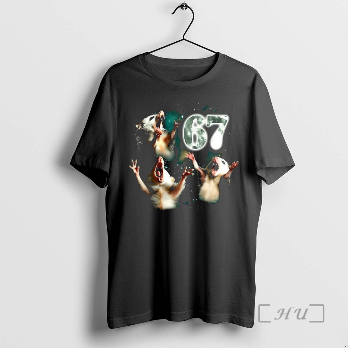 Trending Opossum 67 Howling At The Moon Meme Shirt Hoodie Sweatshirt | PurePodTees.com