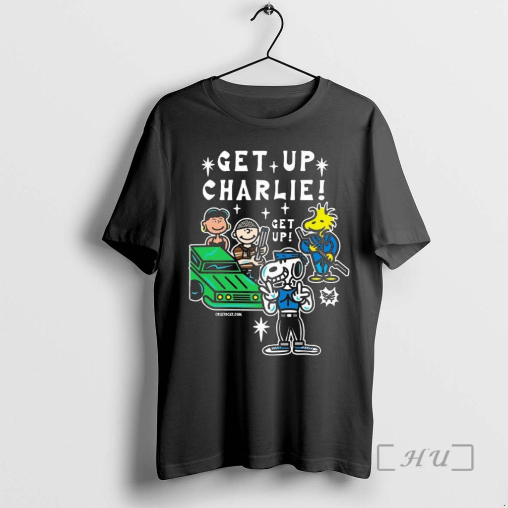 Trending Peanuts Gang Get Up Charlie Shirt Hoodie Sweatshirt | PurePodTees.com
