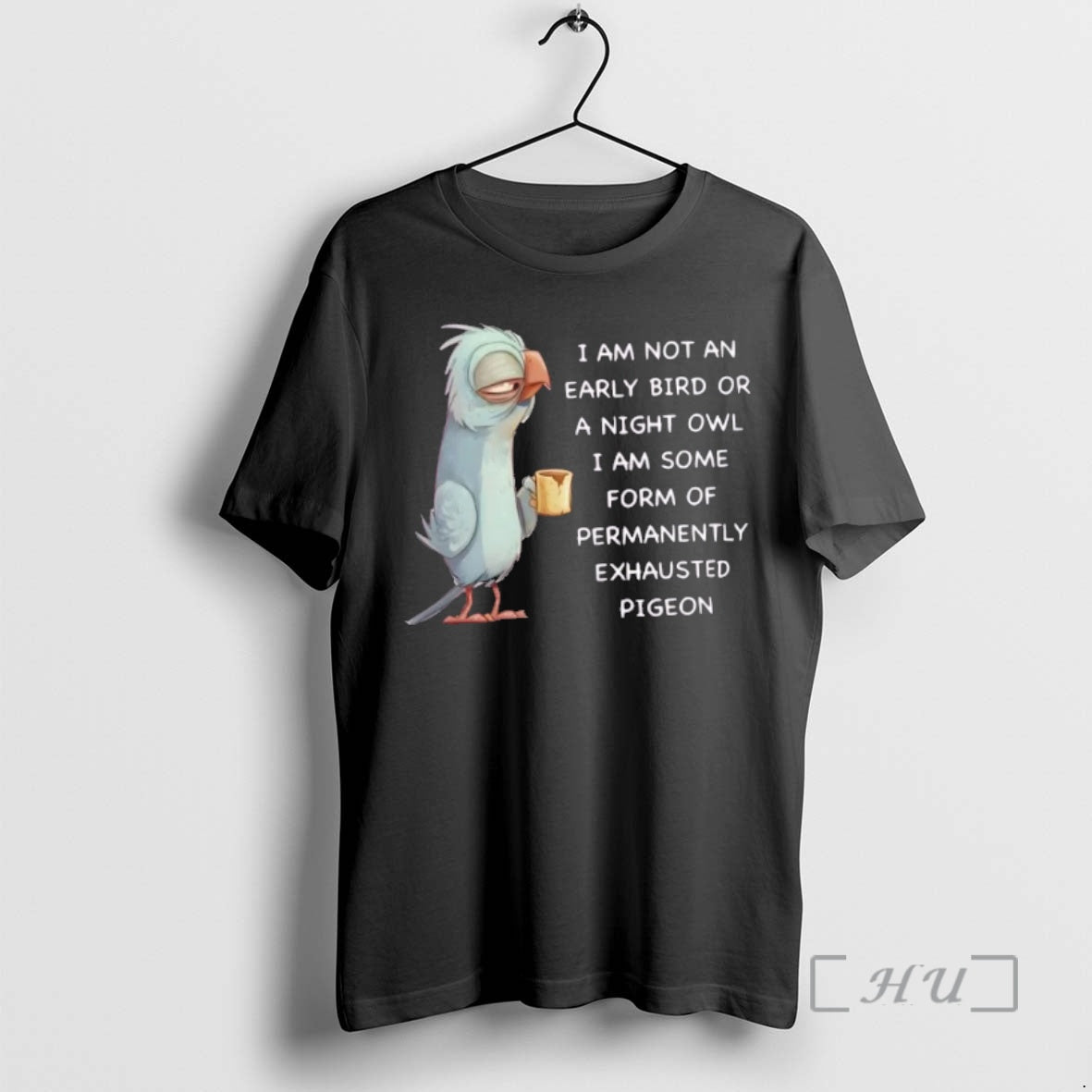Trending Permanently Exhausted Pigeon Shirt Hoodie Sweatshirt | PurePodTees.com