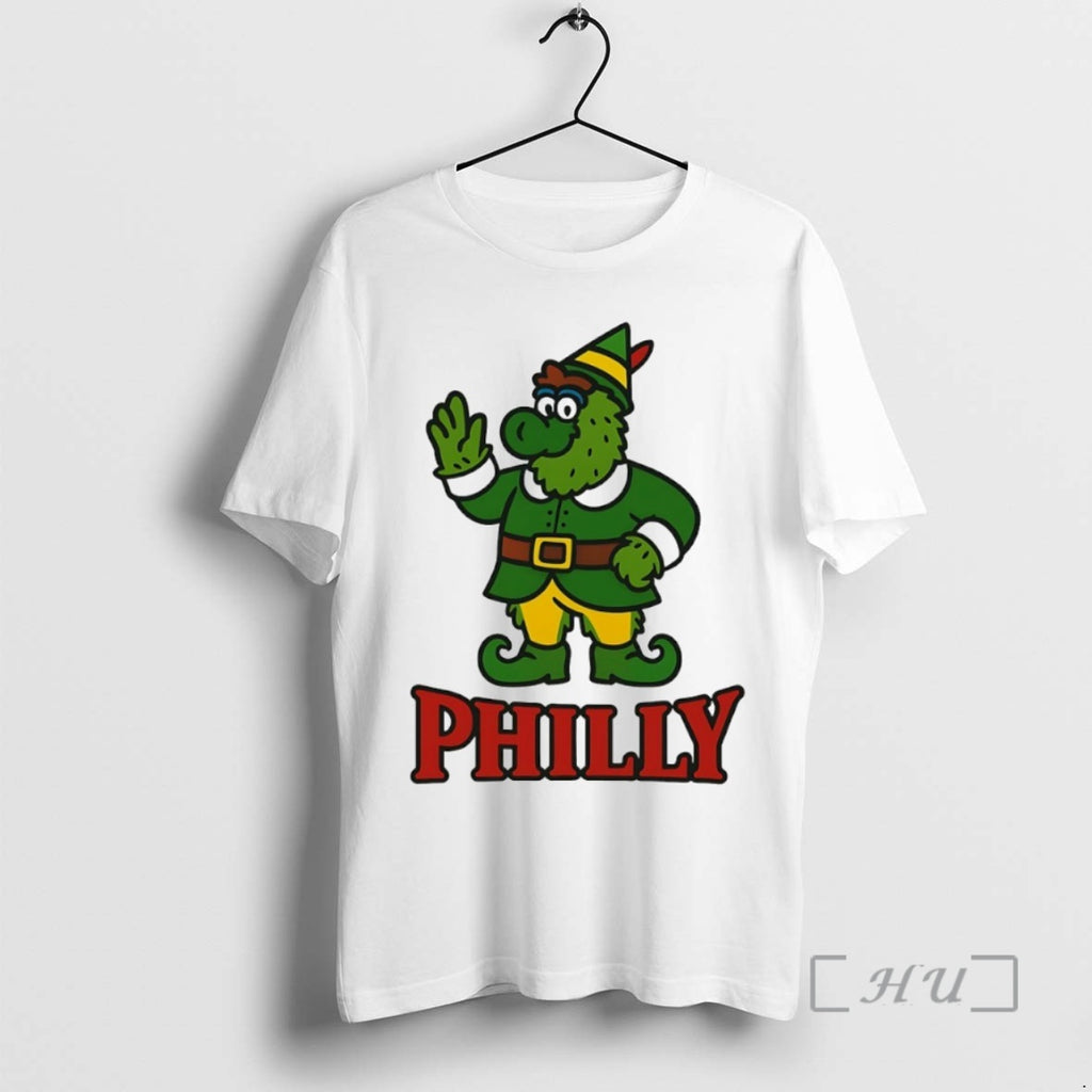 Trending Philadelphia Phillies Christmas Elf X Phillie Phanatic Mascot Circle Shirt Hoodie Sweatshirt | PurePodTees.com