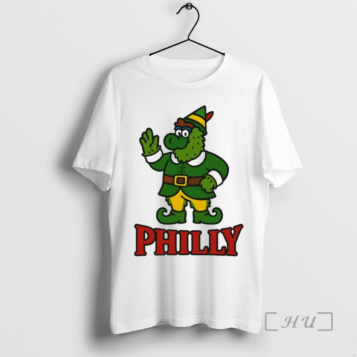 Trending Philadelphia Phillies Christmas Elf X Phillie Phanatic Mascot Circle Shirt Hoodie Sweatshirt | PurePodTees.com
