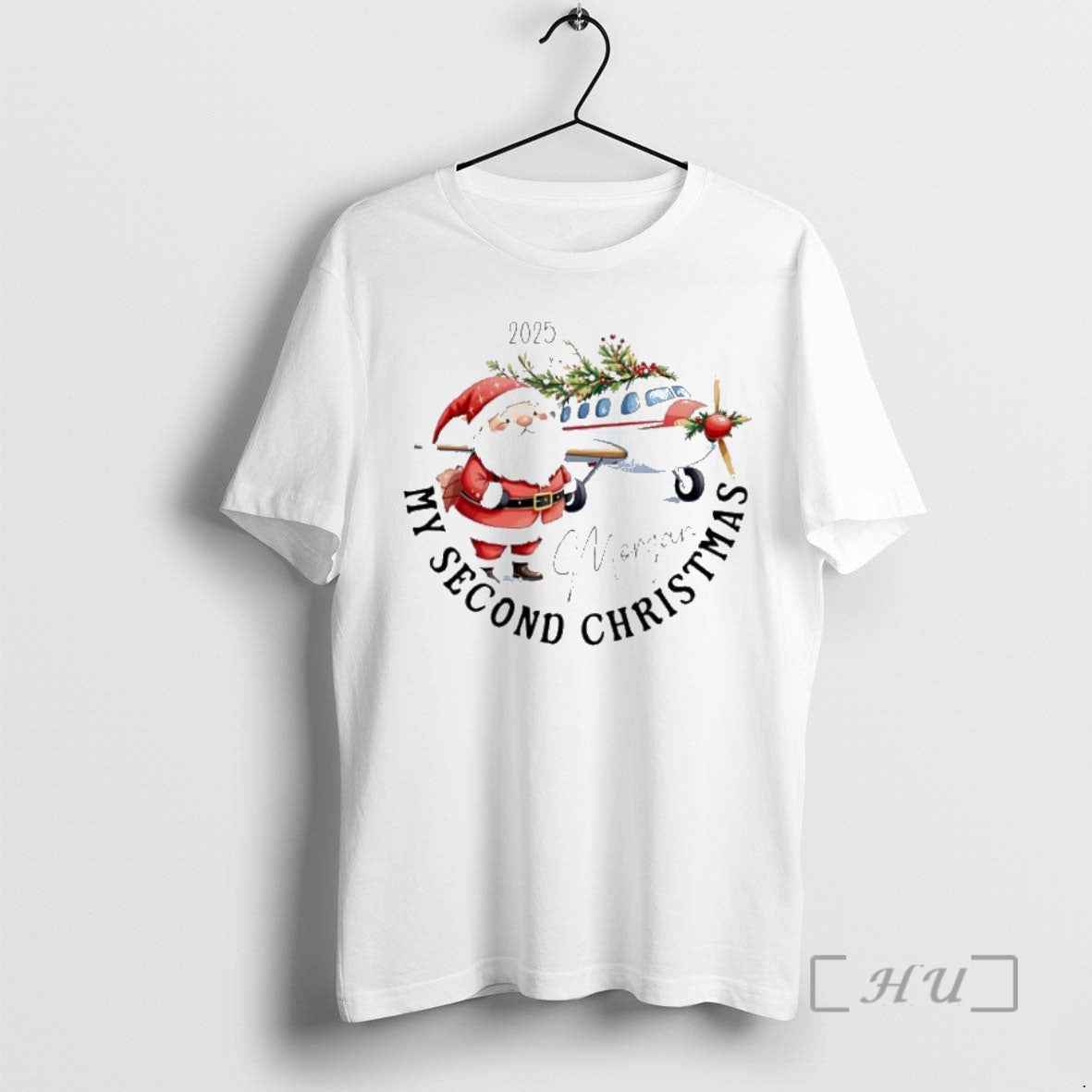 Trending Plane Cute My Second Christmas Personalized Ornaments White Shirt Hoodie Sweatshirt | PurePodTees.com