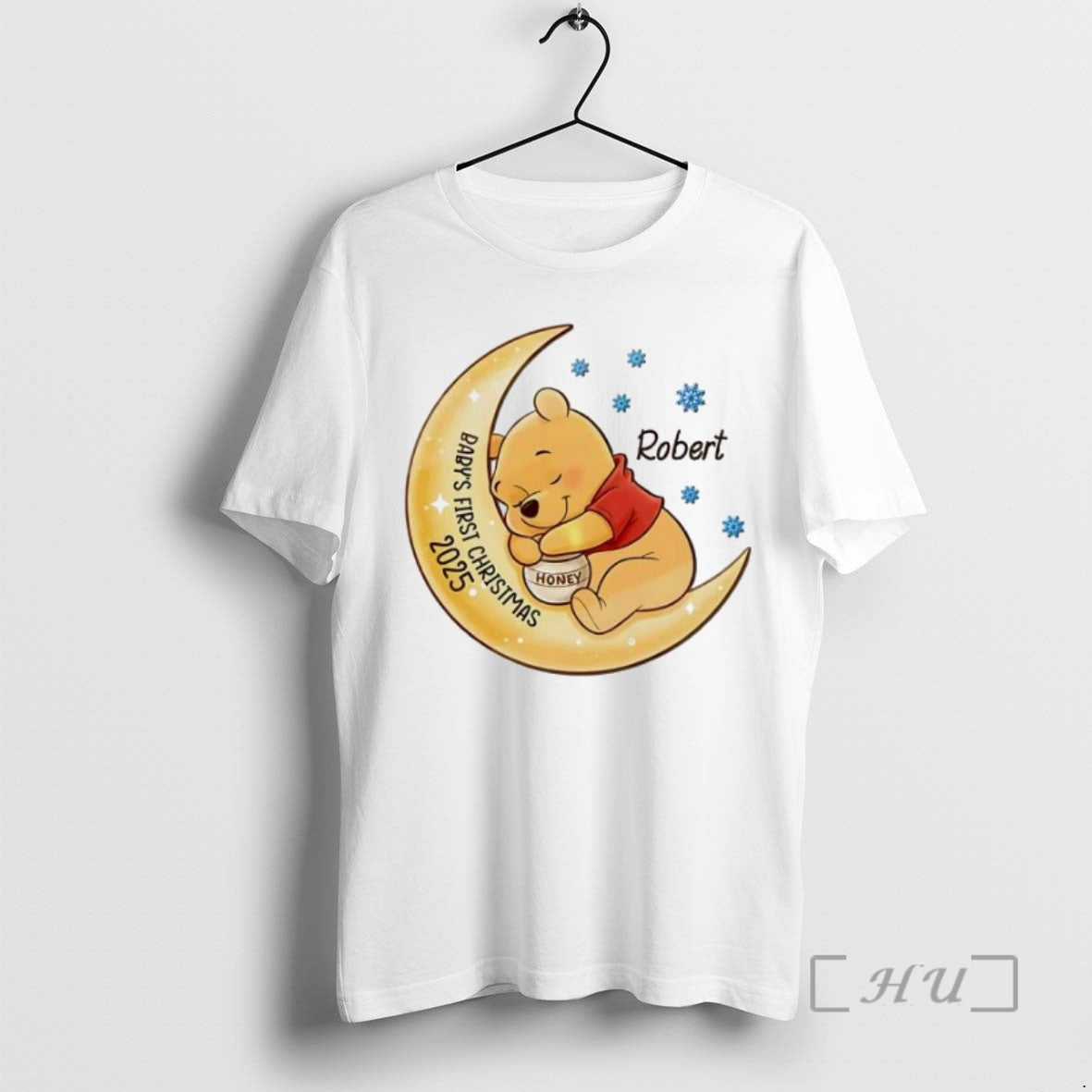 Trending Pooh Babys First Christmas Personalised Ornaments White Shirt Hoodie Sweatshirt | PurePodTees.com
