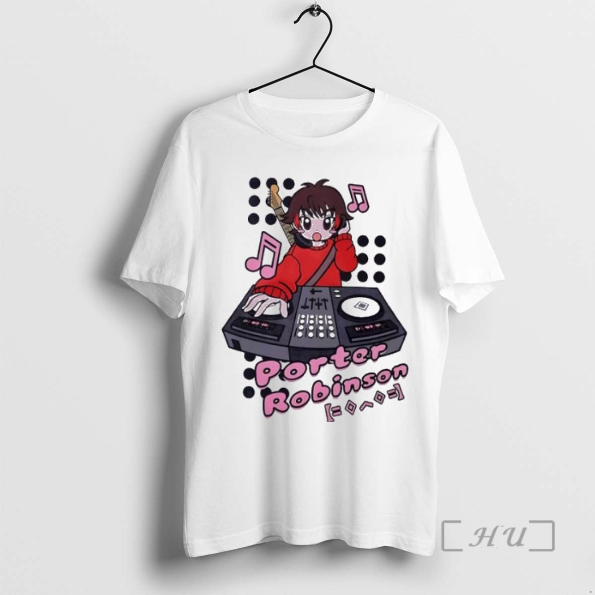 Trending Porter Robinson Anime Dj Ornaments White Shirt Hoodie Sweatshirt | PurePodTees.com