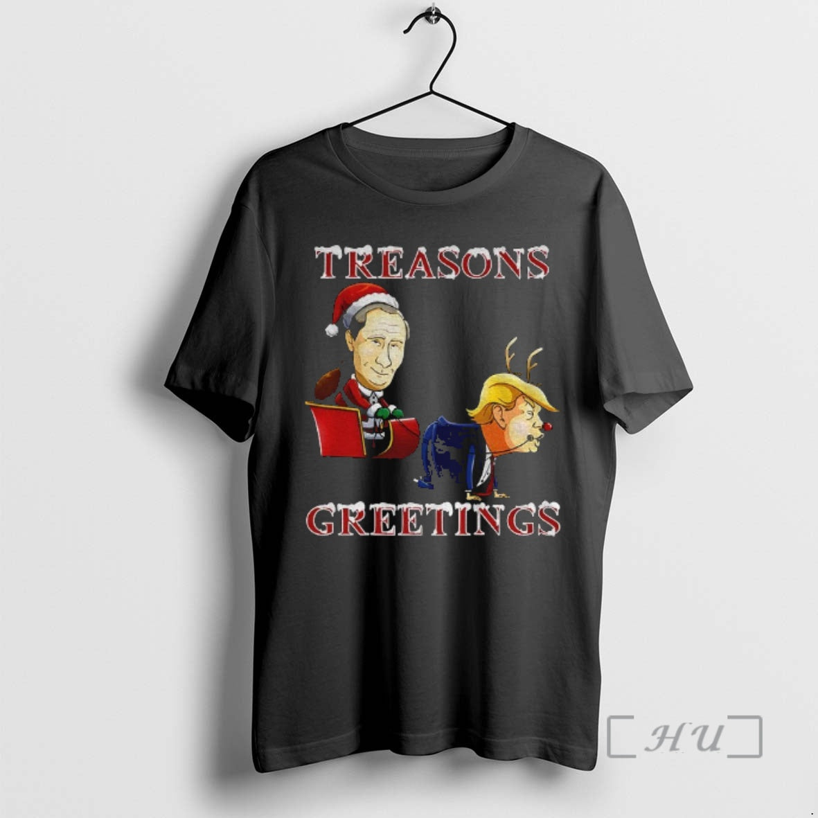 Trending Putin Vs Donald Trump Treasons Greetings Merry Christmas Meme Shirt Hoodie Sweatshirt | PurePodTees.com