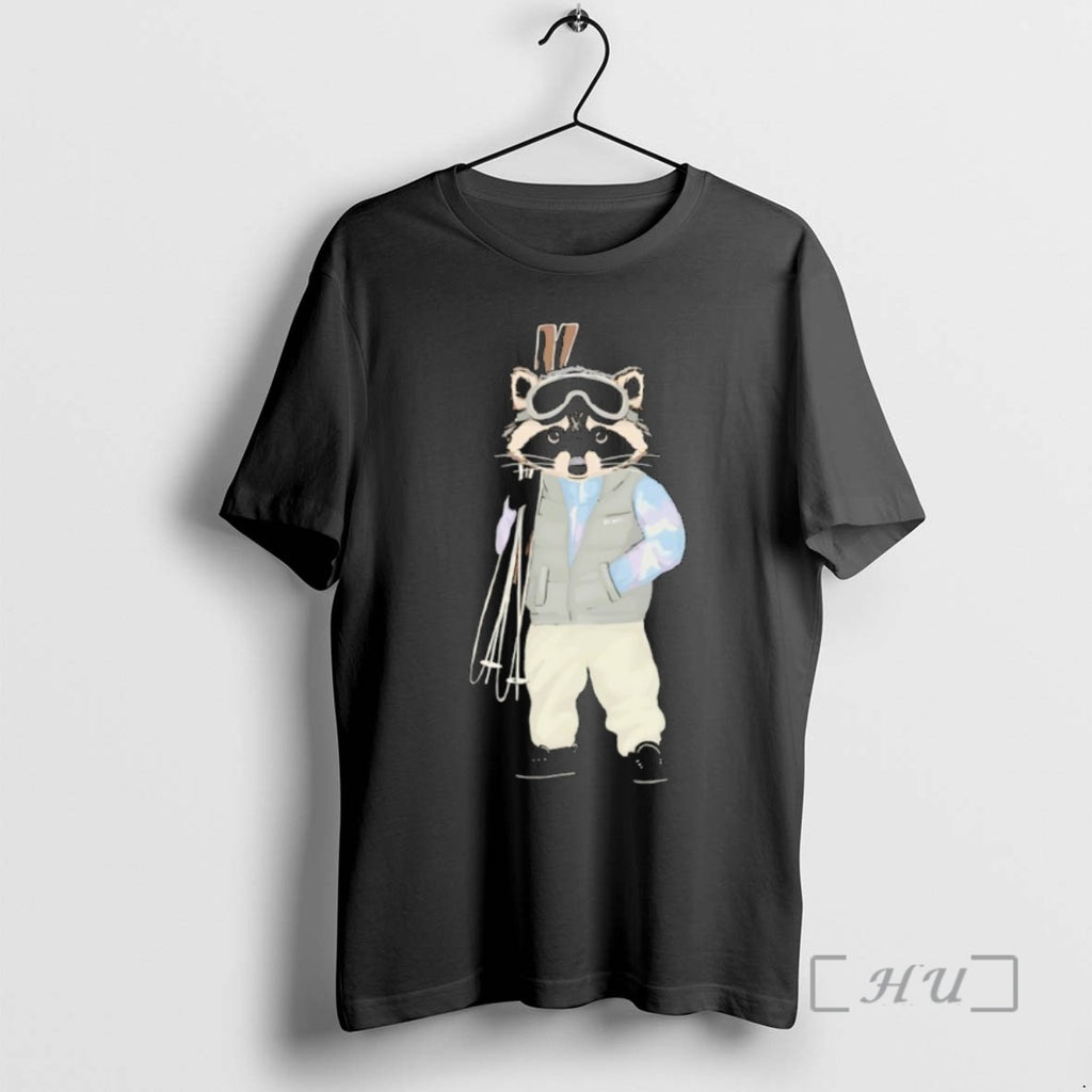 Trending Raccoon Skiing Trash Peace Shirt Hoodie Sweatshirt | PurePodTees.com