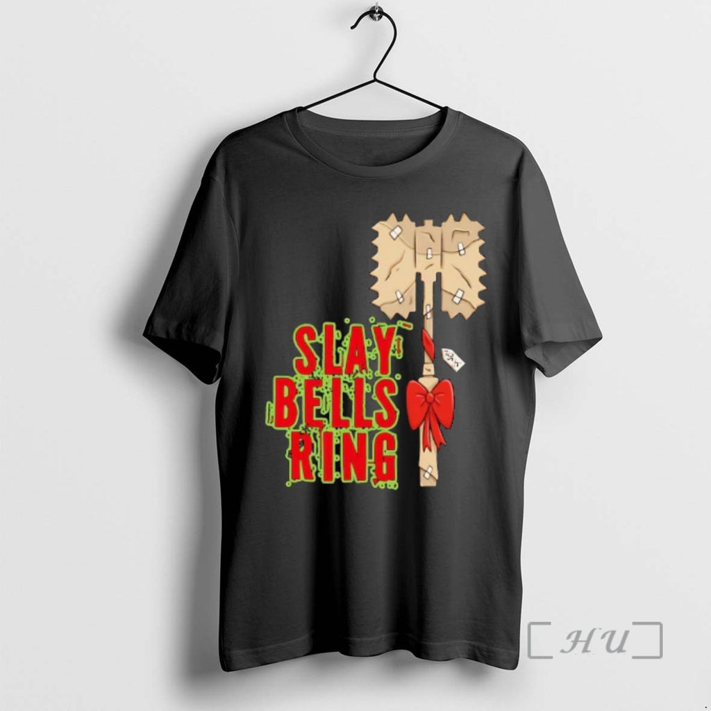 Trending Red Gobbo Slay Bells Ring Christmas Jumper Shirt Hoodie Sweatshirt | PurePodTees.com