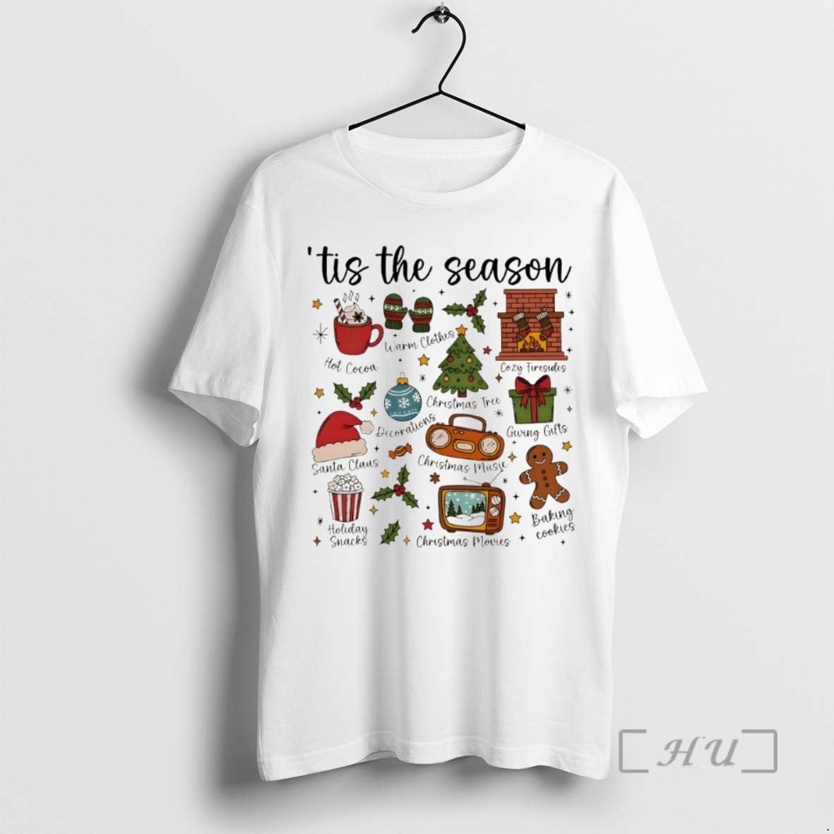 Trending Retro Christmas Sublimation Tis The Season Shirt Hoodie Sweatshirt | PurePodTees.com