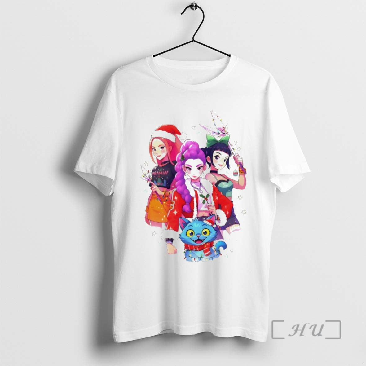 Trending Saja Girls Christmas Anime Lover Kpop Huntrix Christmas Shirt Hoodie Sweatshirt | PurePodTees.com