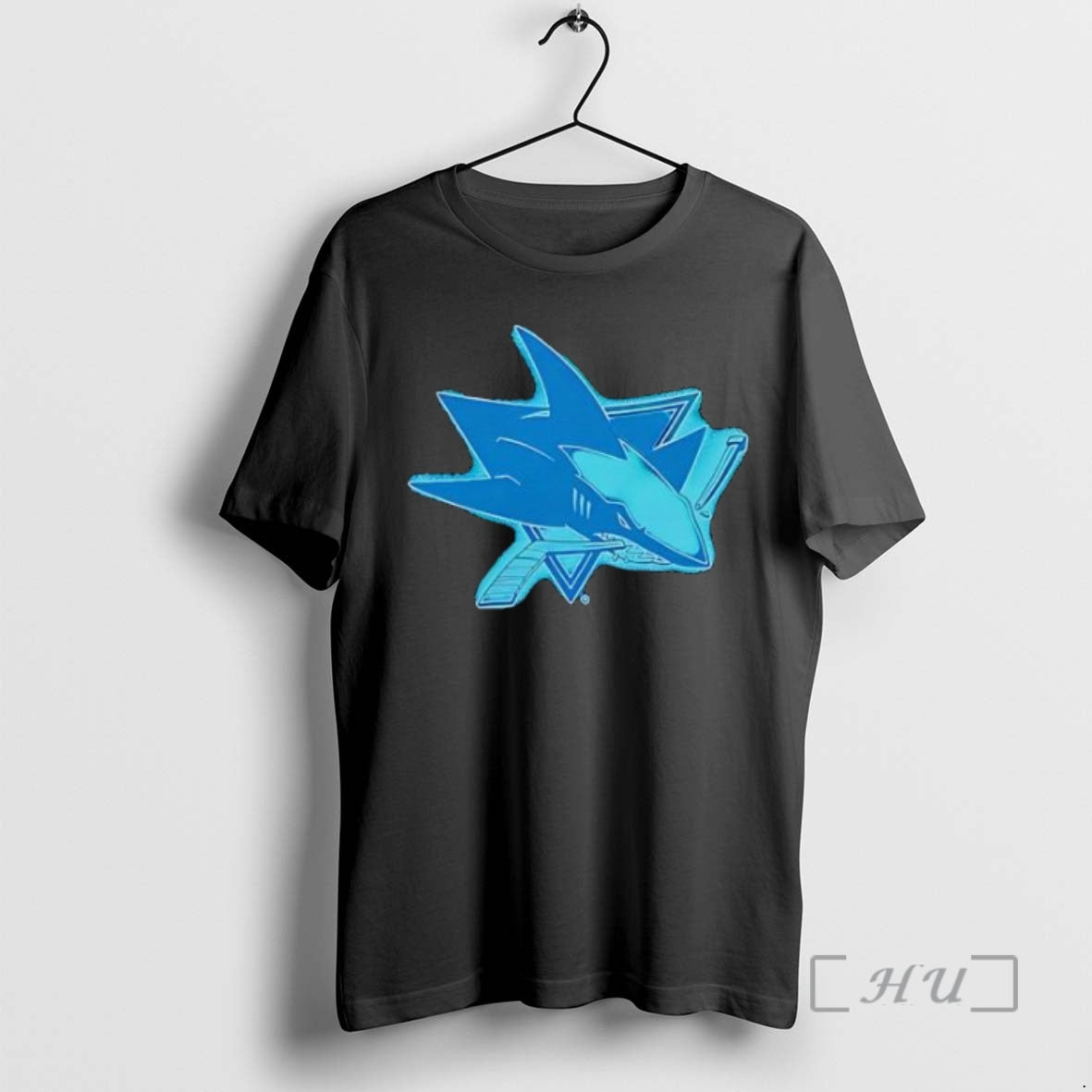 Trending San Jose Sharks Air Brushed Primary Logo Shirt Hoodie Sweatshirt | PurePodTees.com