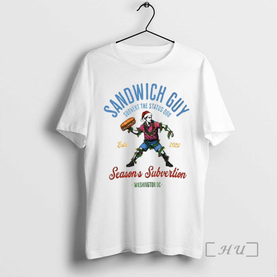 Trending Sandwich Guy Merry Resistmas Seasons Subvertion Washington Dc Shirt Hoodie Sweatshirt | PurePodTees.com