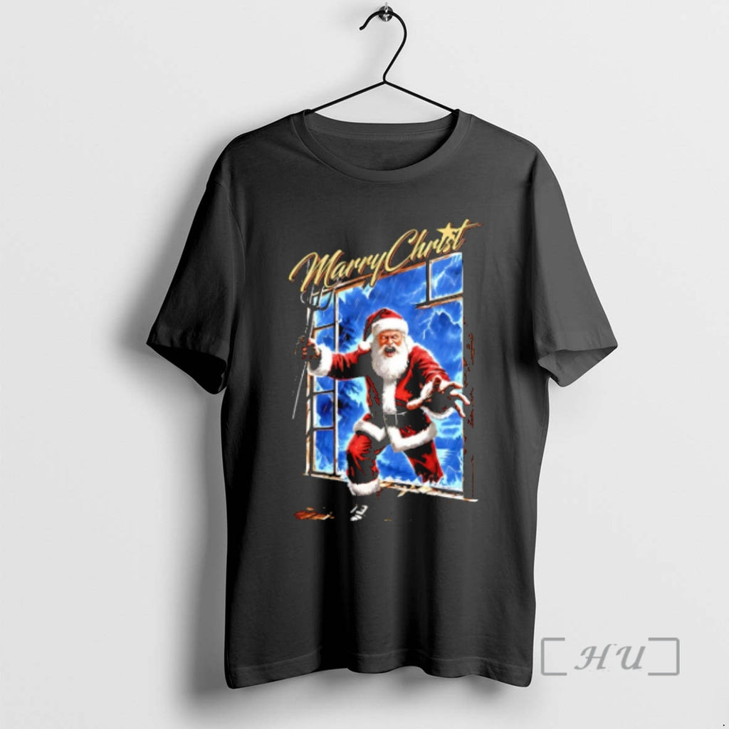 Trending Santa Claus Marry Christ Christmas 2025 Shirt Hoodie Sweatshirt | PurePodTees.com