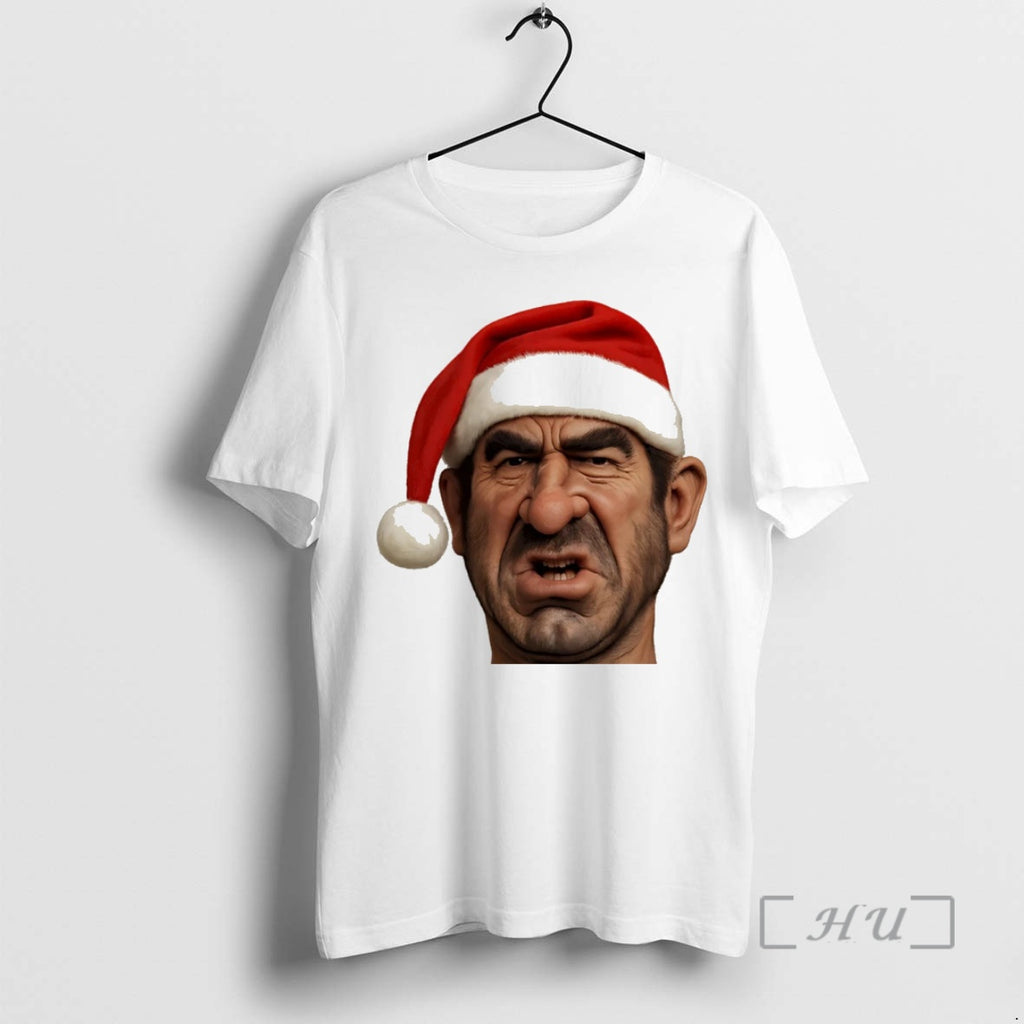 Trending Santa Eric Cantona Spitting Image Christmas Meme Christmas Shirt Hoodie Sweatshirt | PurePodTees.com
