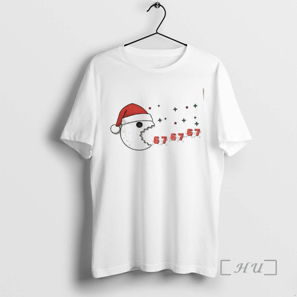 Trending Santa Hat 67 Meme Pacman Game Funny Christmas Shirt Hoodie Sweatshirt | PurePodTees.com
