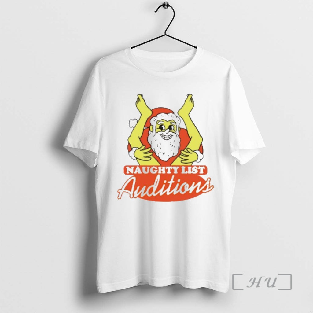Trending Santa Claus Naughty List Auditions Shirt Hoodie Sweatshirt | PurePodTees.com