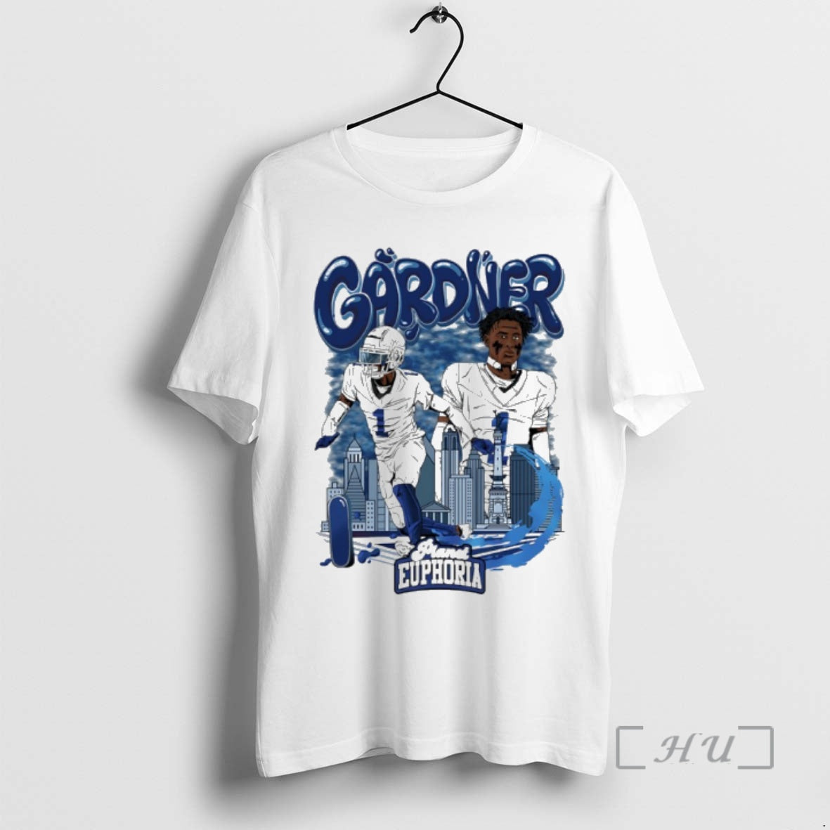 Trending Sauce Gardner Indianapolis Colts City Skyline Graffiti Shirt Hoodie Sweatshirt | PurePodTees.com